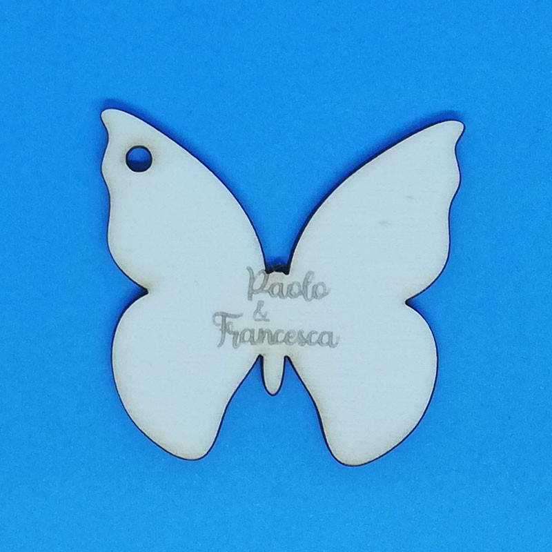 Farfalla segnaposto personalizzato per nascita e battesimo