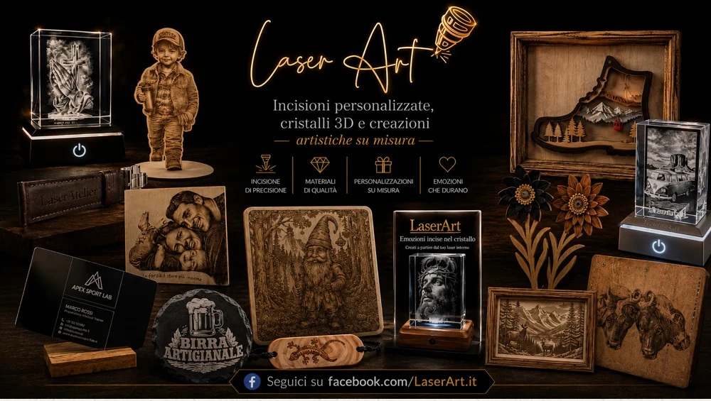 Selezione di incisioni e creazioni LaserArt