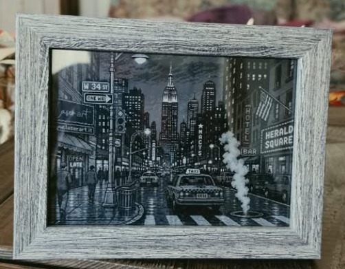 Quadro LaserArt con scena di New York