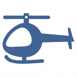 Segnaposto elicottero in legno